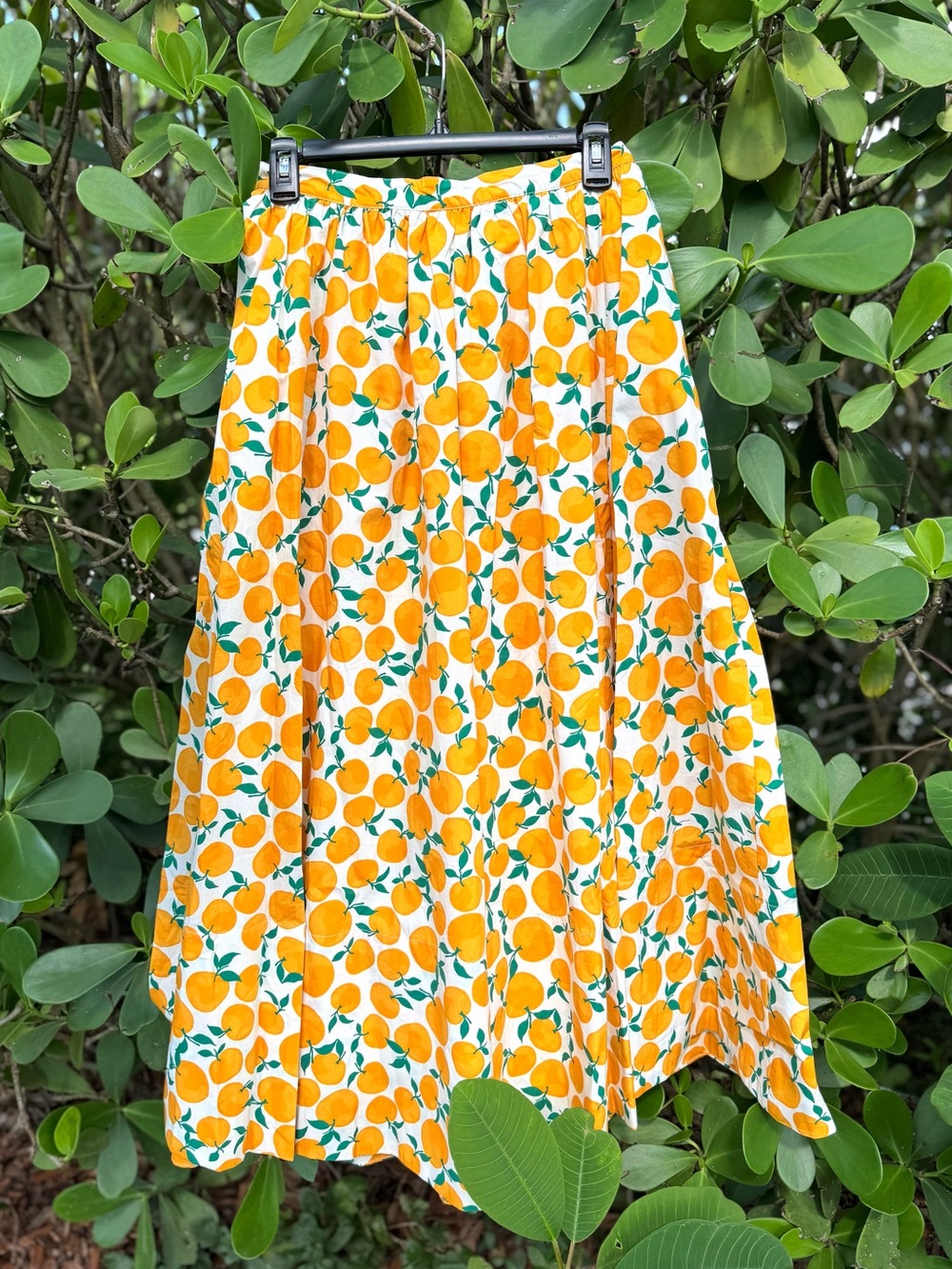 š MAEVE š ANTHROPOLOGIE Orange Print Jacie Poplin Maxi Skirt - Picture 4 of 13